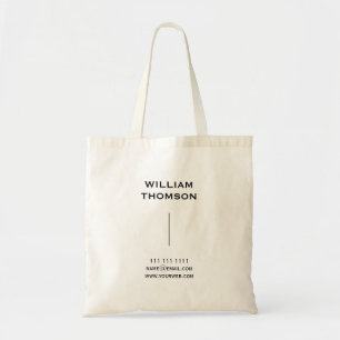 Aangepaste QR Zakelijke Minimale Merkstijl Tote Bag