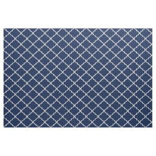 Aangepaste Quatrefoil Fabric voor ivoor en Indigop Stof