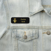 Aangepaste QUEEN BEE Gold Black Badge Pin Magnetic (In situ)