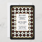 Aangepaste Queen of Hearts Verjaardag Uitnodigen, Kaart (Achterkant)