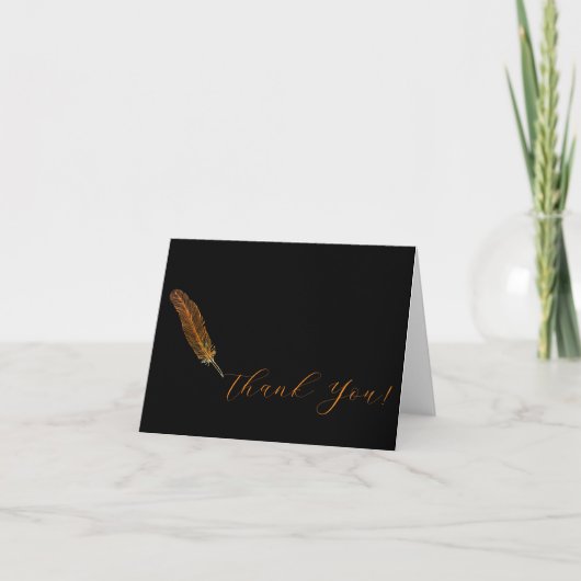 Aangepaste Quill Pen Bedankkaart (Voorkant)