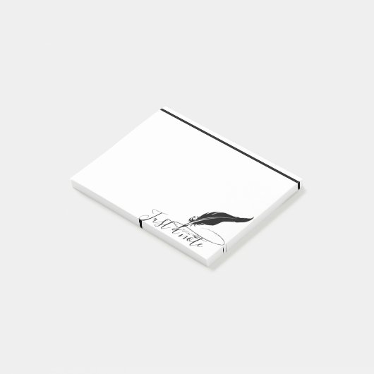 Aangepaste quill-pen post-it® notes (Schuin)