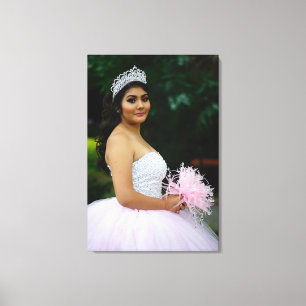 Aangepaste Quinceañera-foto Canvas Afdruk