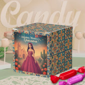 Aangepaste Quinceañera rode jurk stijl Bedankdoosjes