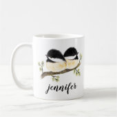 Aangepaste Quirky Baby Chickadees Bird Mok (Links)