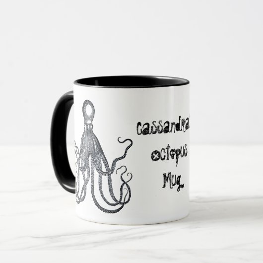 Aangepaste Quirky Octopus Mok (Voorkant links)