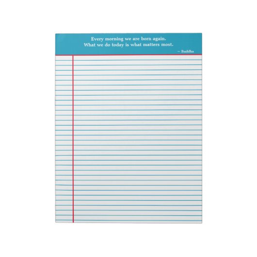 Aangepaste Quotation-laptop, Aqua & Red Notitieblok (Gedraaid)