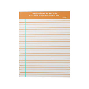 Aangepaste Quotation-laptop, Oranje & Aqua Notitieblok
