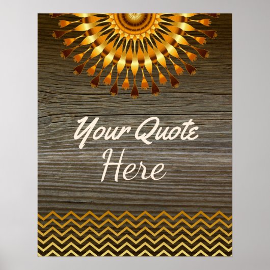 Aangepaste Quote Gold  Lotus Flower Poster (Voorkant)