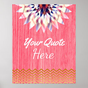 Aangepaste Quote Gold  Lotus Flower Poster