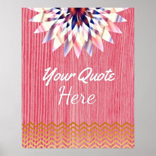 Aangepaste Quote Gold  Lotus Flower Poster (Voorkant)