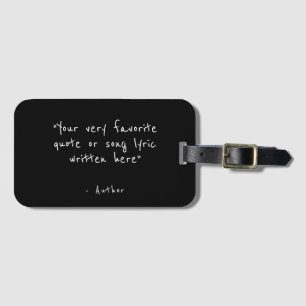 Aangepaste quote - maak je eigen bagagelabel