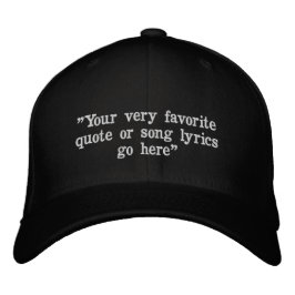 Aangepaste quote maak je eigen geborduurde pet