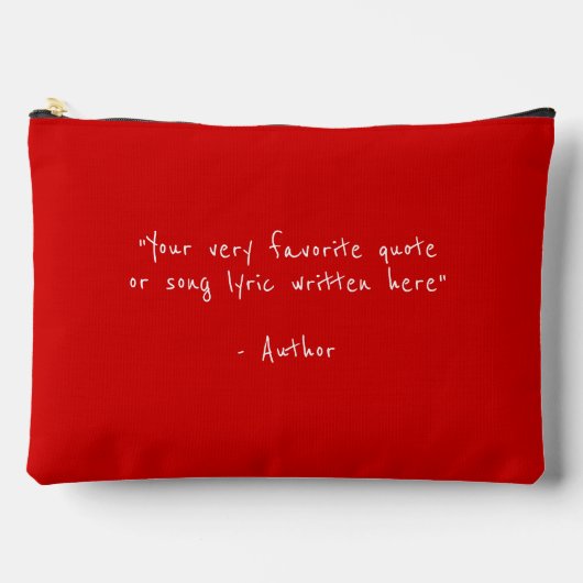 Aangepaste quote - maak je eigen rode etui (Voorkant)
