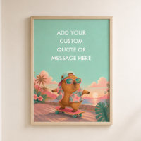 Aangepaste Quote Skateboard Capybara Grappig Dier