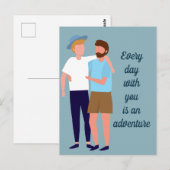Aangepaste quote voor jubileum van homoseksueel ma briefkaart (Voorkant / Achterkant)