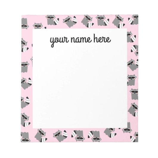 Aangepaste Raccoon-laptop Notitieblok (Voorkant)