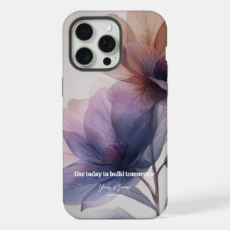 Aangepaste Radiant Petals iPhone 15 Pro Max Hoes Hoesje