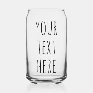 Aangepaste Rae Dunn-tekst Gepersonaliseerde cade Blikvorm Glas