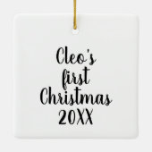 Aangepaste Ragdoll Pet's Eerste Kerst Ornament (Achterkant)