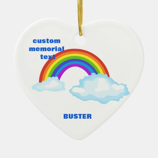 Aangepaste Rainbow Bridge Paw Ornament (Voorkant)