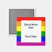 Aangepaste Rainbow Flag Party Favorieten Magneet (Voorkant / Achterkant)