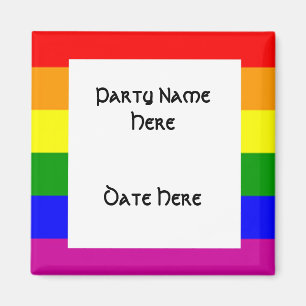 Aangepaste Rainbow Flag Party Favorieten Magneet