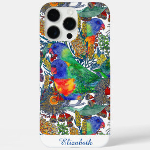 Aangepaste Rainbow Loriket Botanische tuin iPhone 16 Pro Max Hoesje