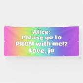 Aangepaste Rainbow Prom Banner (Horizontaal)