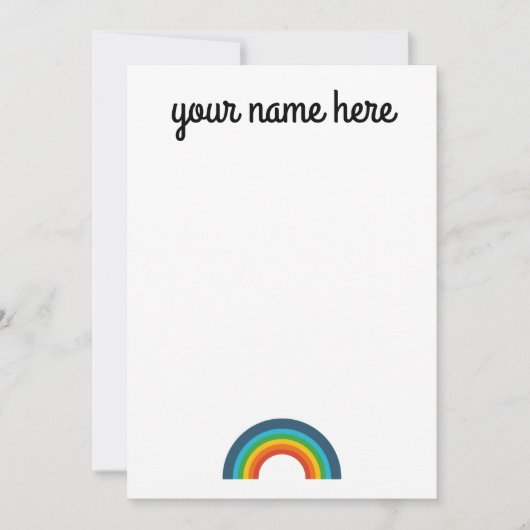 Aangepaste Rainbow Stationery Notecards Bedankkaart (Voorkant)