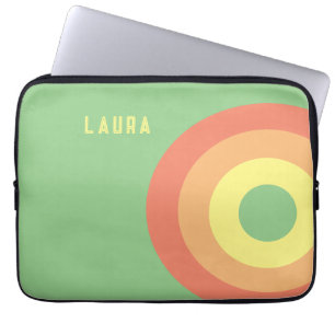 Aangepaste Rainbow Target Laptoptas – groen, perzi Laptop Sleeve
