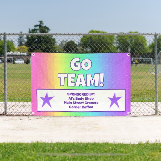 Aangepaste Rainbow Team-banner Spandoek (Insitu)