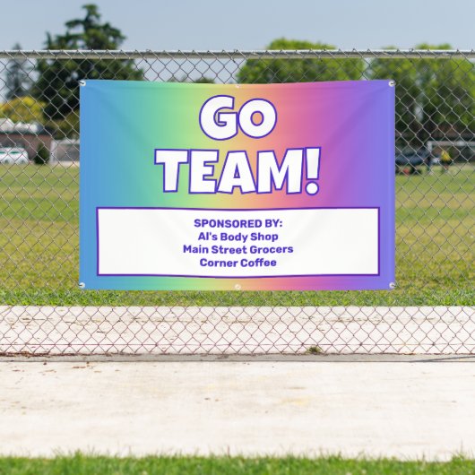 Aangepaste Rainbow Team-banner Spandoek (Insitu)