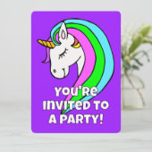 Aangepaste Rainbow Unicorn Kaart (Staand voorkant)