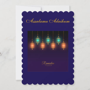 Aangepaste Ramadan Kareem & Eid Mubarak Groet Feestdagenkaart