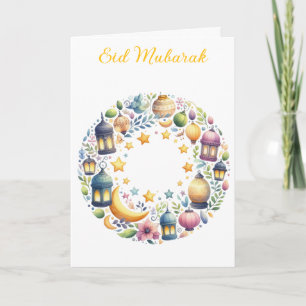 Aangepaste Ramadan Kareem & Eid Mubarak Groet  Kaart
