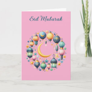Aangepaste Ramadan Kareem & Eid Mubarak Groet Kaart