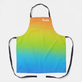 Aangepaste Ranbow Chef Baker Persoonlijke naam Schort (Voorkant)