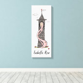 Aangepaste Rapunzel-prinses in tower Canvas Afdruk (Insitu (Houten vloer))