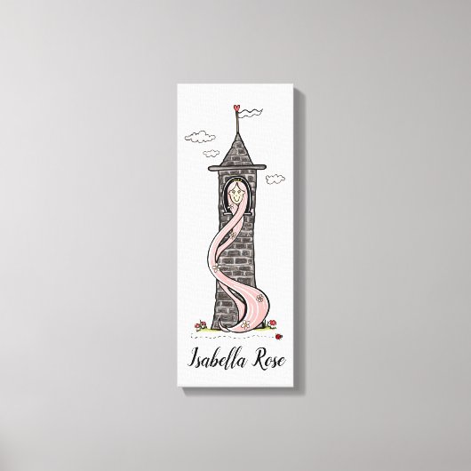 Aangepaste Rapunzel-prinses in tower Canvas Afdruk (Voorkant)