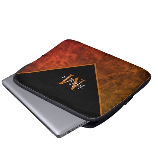 Aangepaste rawhide laptop sleeve (Voorkant onderkant)