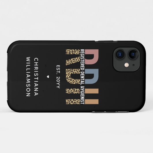 Aangepaste RDH-geregistreerde tandheelkundige cade Case-Mate iPhone Case (Achterkant (horizontaal))