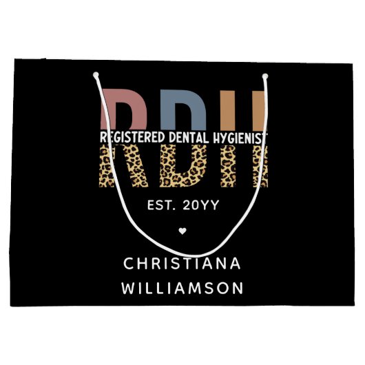 Aangepaste RDH-geregistreerde tandheelkundige cade Groot Cadeauzakje (Achterkant)