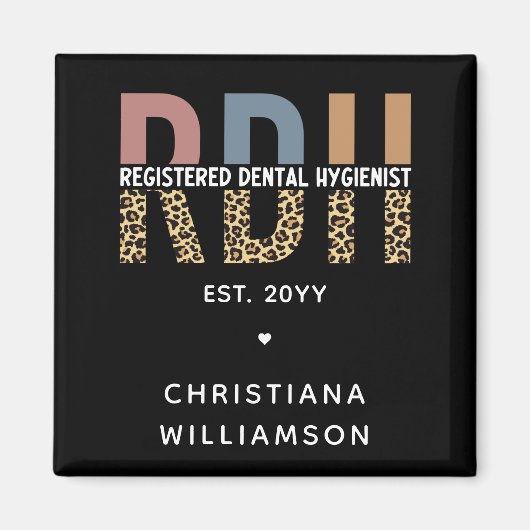 Aangepaste RDH-geregistreerde tandheelkundige cade Magneet (Voorkant)