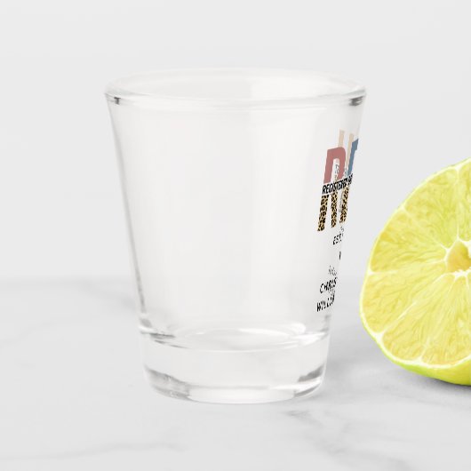 Aangepaste RDH-geregistreerde tandheelkundige cade Shot Glas (Links)