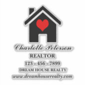 Aangepaste Realtor Real Estate Laptop Sticker (Voorkant)