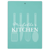 Aangepaste recept-houder met kookgereedschap klembord (Achterkant)