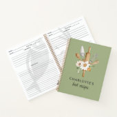 Aangepaste Recept Sjablonen Notitieboek (Binnen)
