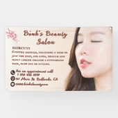 Aangepaste reclame voor Aziatisch schoonheidskapsa Spandoek (Horizontaal)