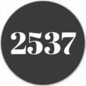 Aangepaste recycling van afval kan huisnummer Adre Sticker (Voorkant)